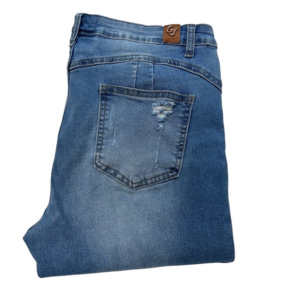 GOGO Skinny Leg Distressed Jeans Size 13 Juniors - Picture 3 of 14